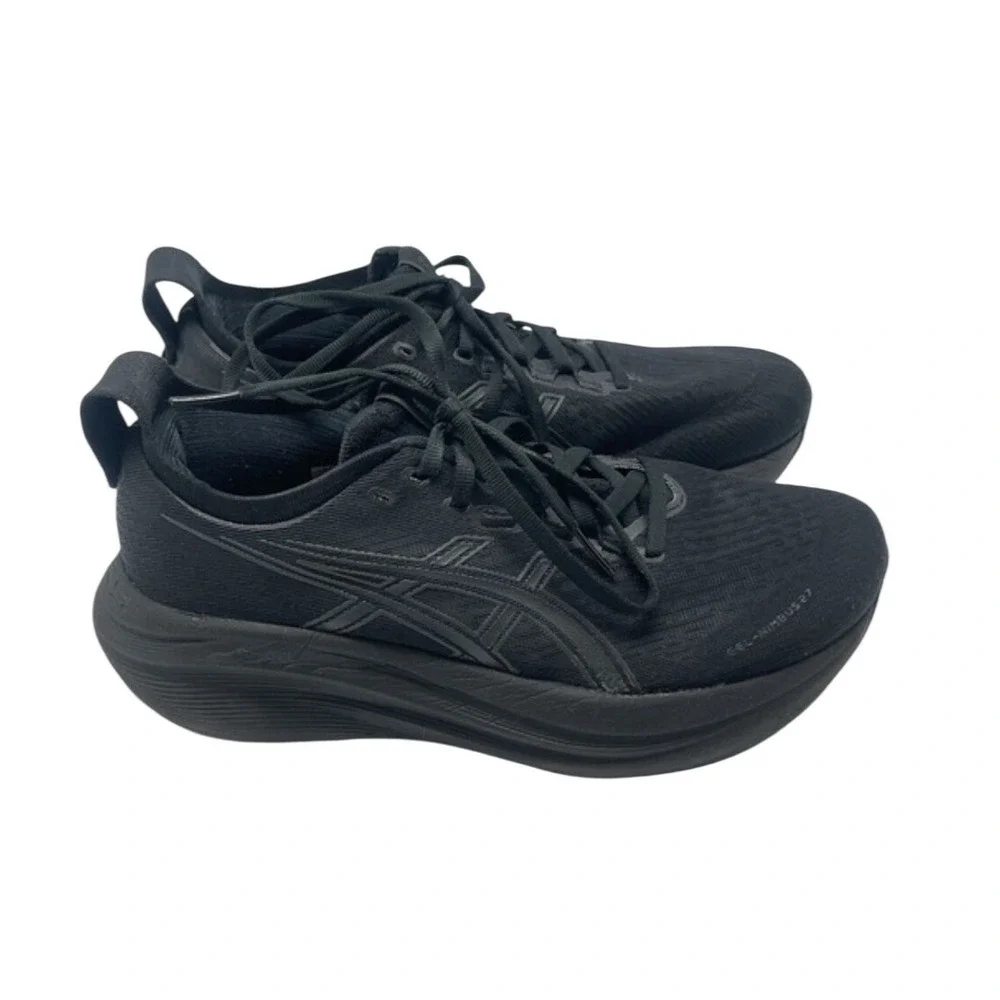 ASICS Gel-Nimbus 27 Womens Running Shoes Black Black 1012B753 Size 8.5